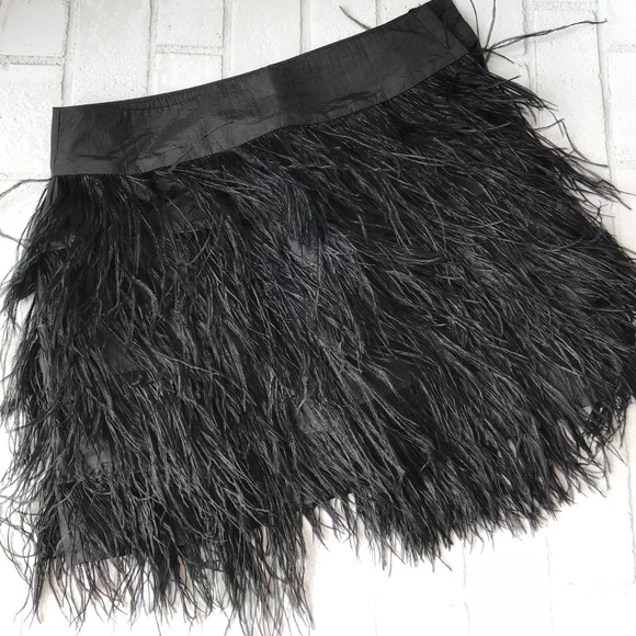 Dresses & Skirts - Black Ostrich Feather Skirt